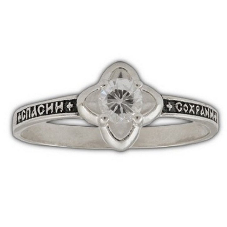 Кольцо, серебро, фианит, 6101-002